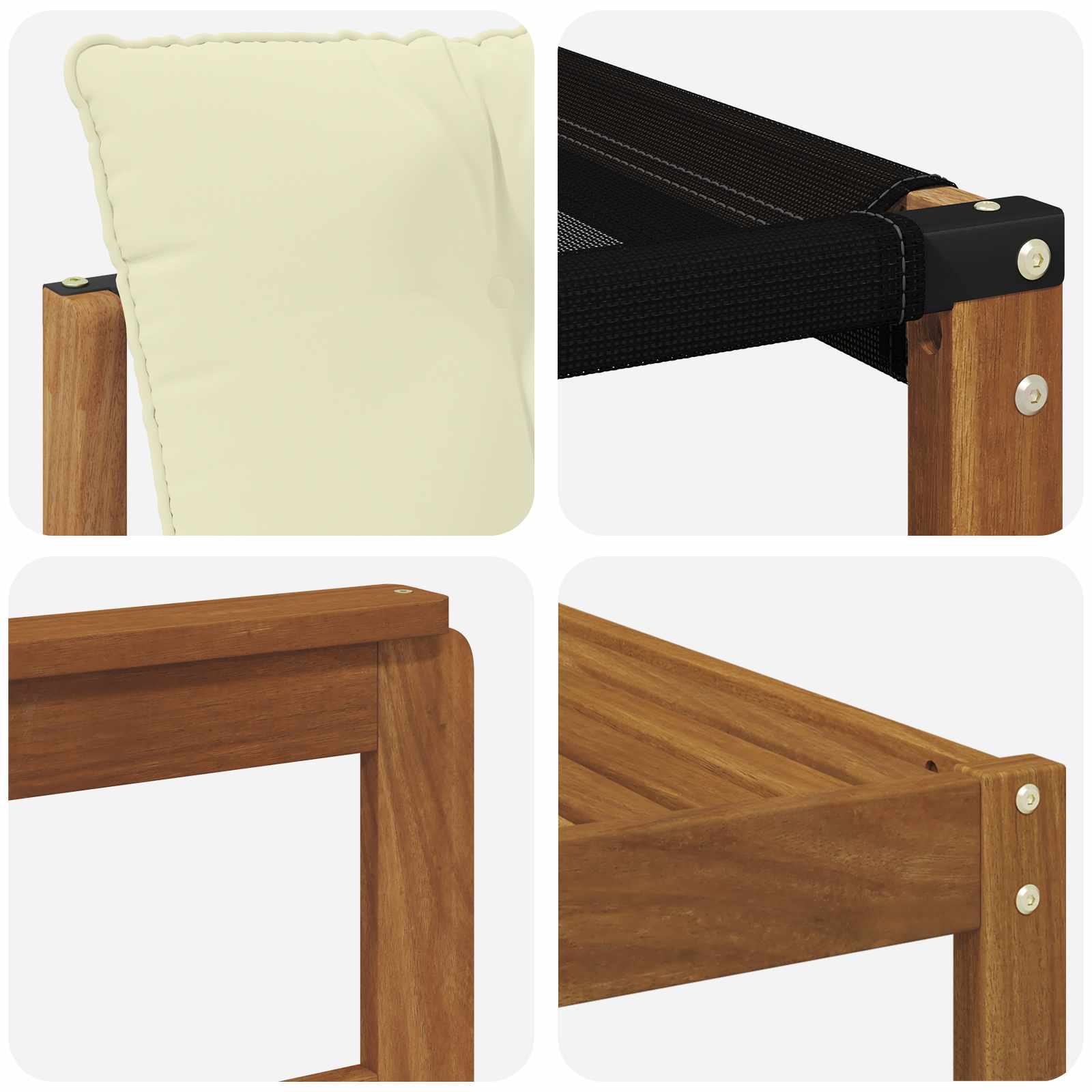 Set di divani da esterno con cuscino 8 pcs Naturale e Crema | homemem39