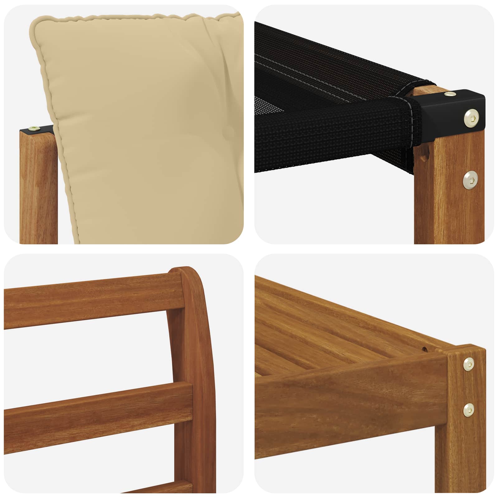 Set di divani da esterno con cuscino 8 pcs Naturale e Beige | homemem39