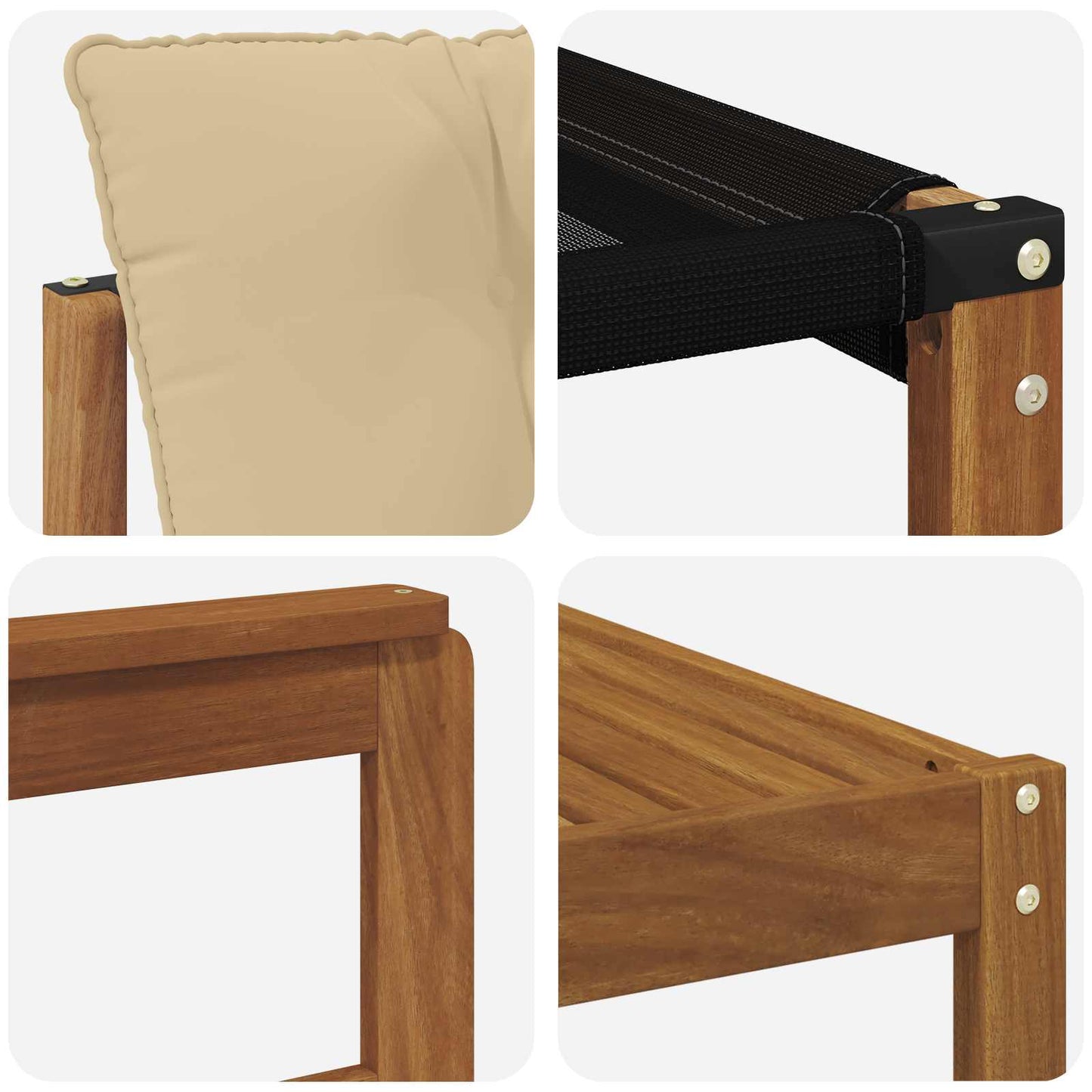 Set di divani da esterno con cuscino 9 pcs Naturale e Beige | homemem39