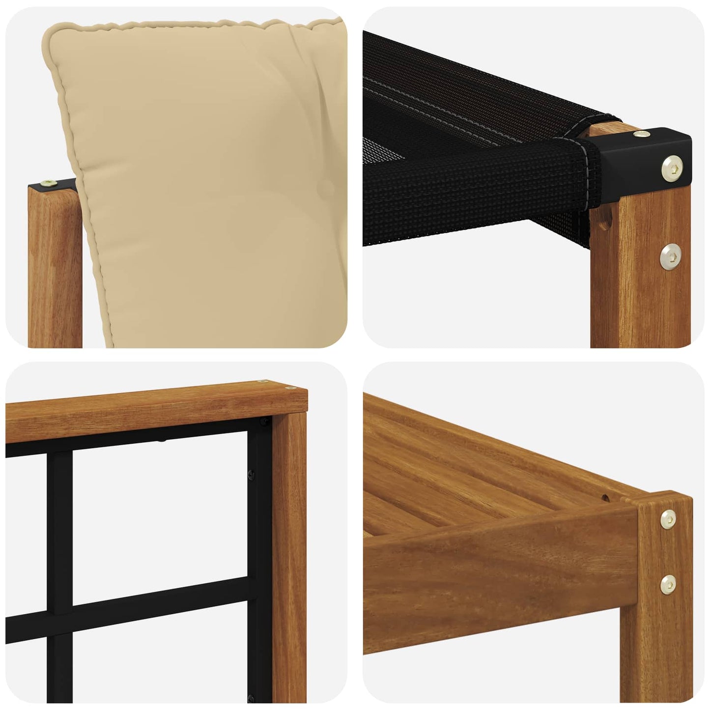 Set di divani da esterno con cuscino 9 pcs Naturale e Beige | homemem39