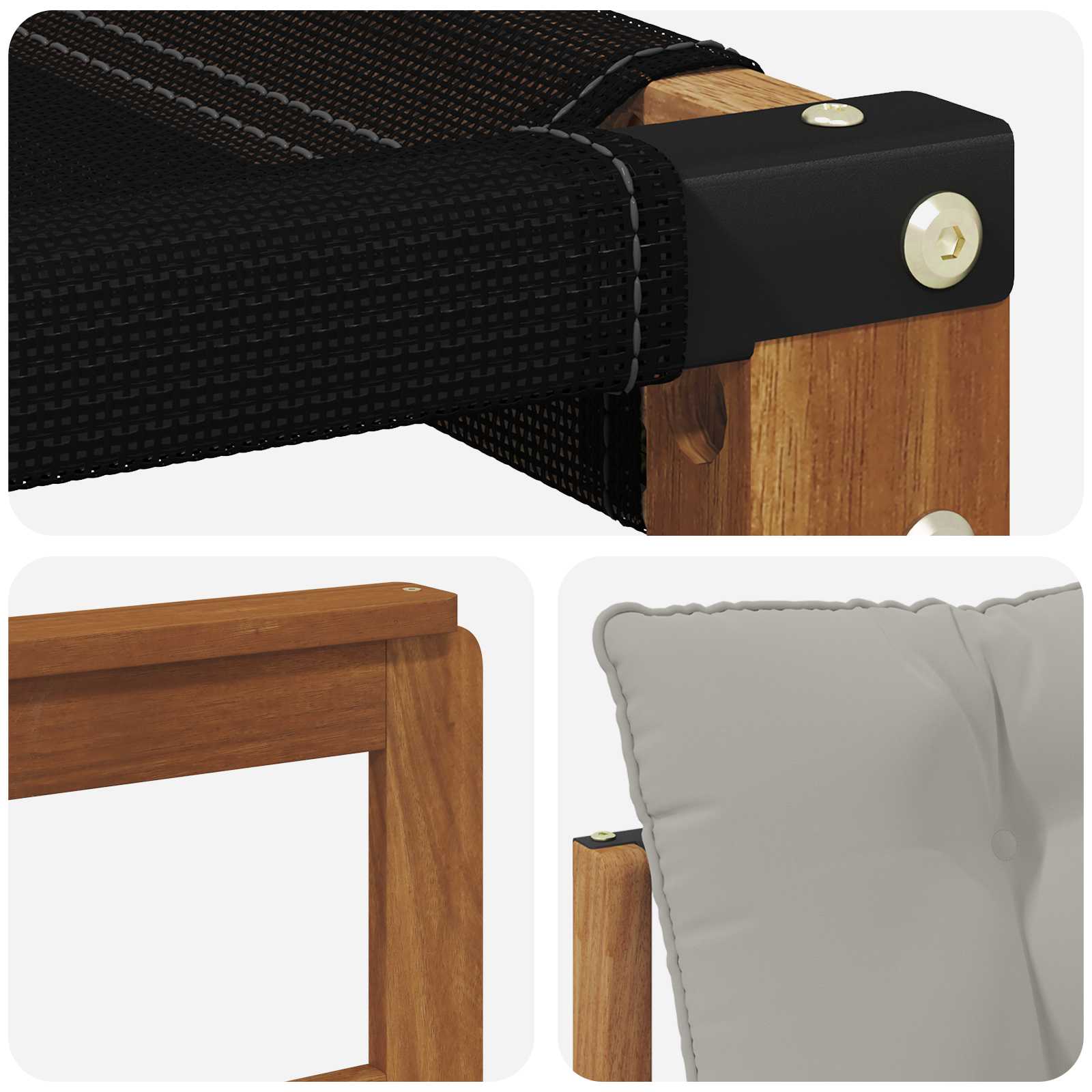 Set di divani da esterno 5 pcs Grigio Naturale e Chiaro | homemem39