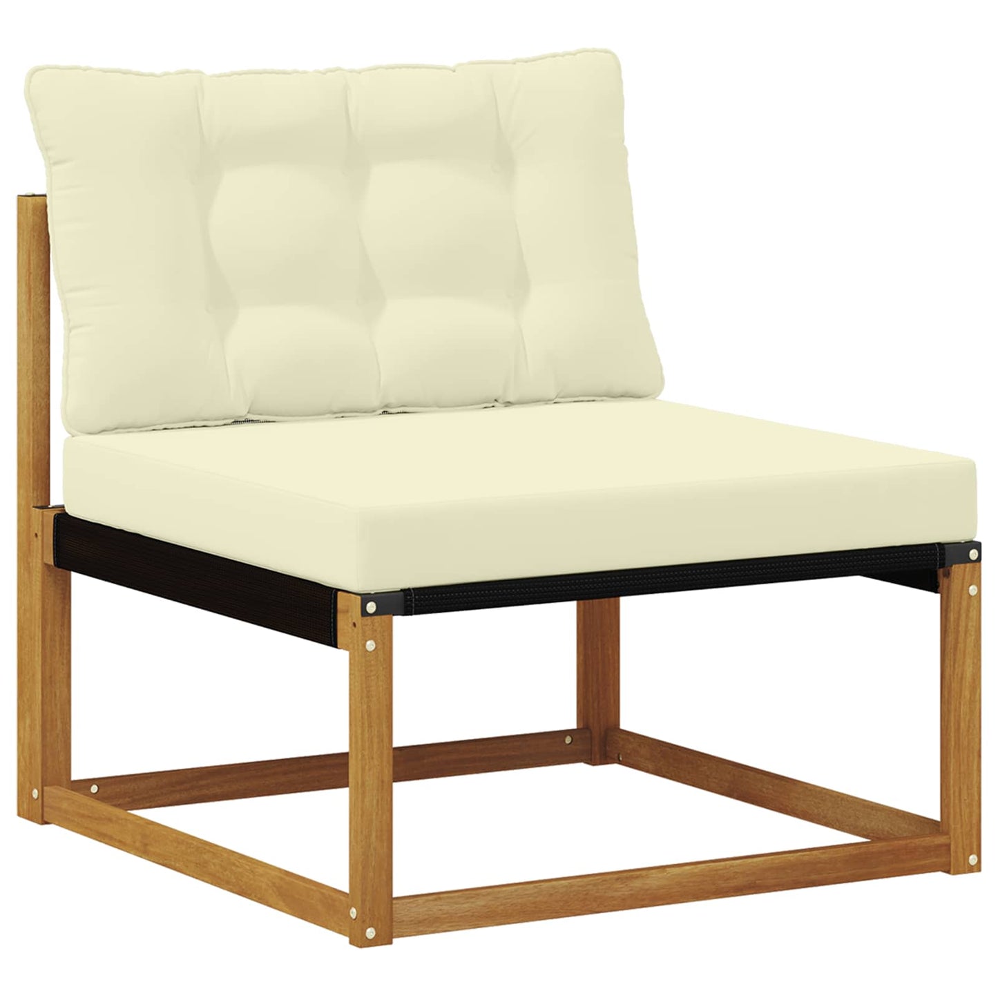 Set di divani da esterno con cuscino 5 pcs Naturale e Crema