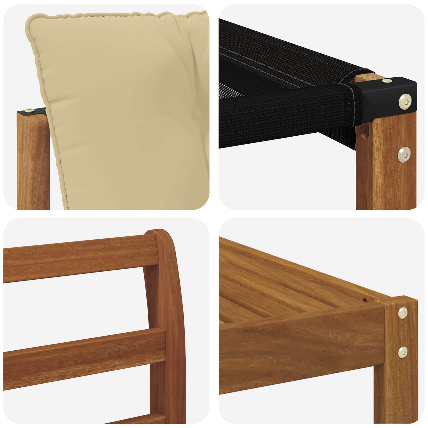 Set di divani da esterno con cuscino 5 pcs Naturale e Beige | homemem39