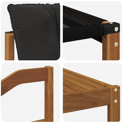 Set di divani da esterno con cuscino 5 pcs Naturale e Nero | homemem39