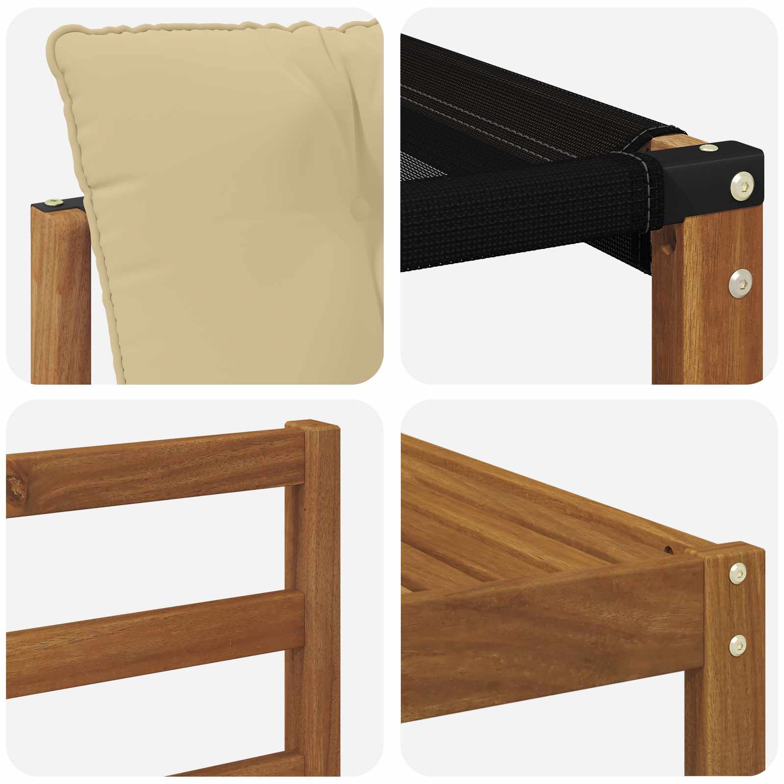 Set di divani da esterno con cuscino 6 pcs Naturale e Beige | homemem39