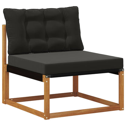 Set di divani da esterno con cuscino 6 pcs Naturale e Nero | homemem39