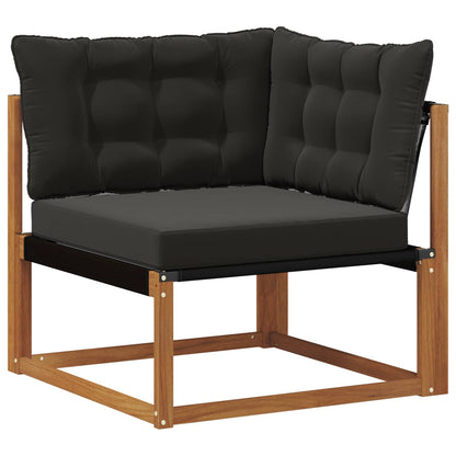 Set di divani da esterno con cuscino 6 pcs Naturale e Nero | homemem39
