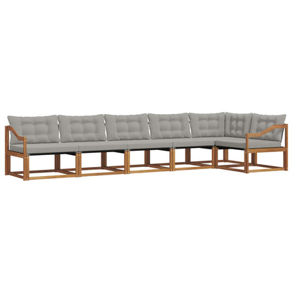 Set di divani da esterno 6 pcs Grigio Naturale e Chiaro | homemem39