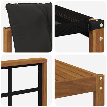 Set di divani da esterno con cuscino 9 pcs Naturale e Nero | homemem39