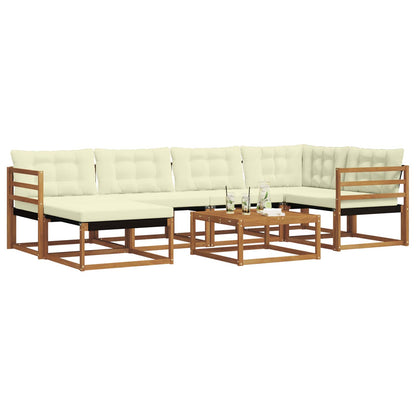 Set di divani da esterno con cuscino 19 pcs Naturale e Crema | homemem39