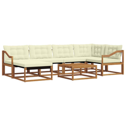 Set di divani da esterno con cuscino 19 pcs Naturale e Crema | homemem39