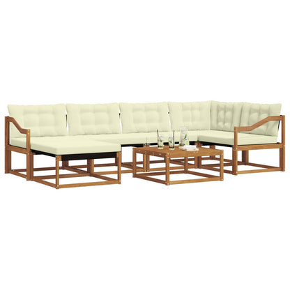 Set di divani da esterno con cuscino 19 pcs Naturale e Crema | homemem39