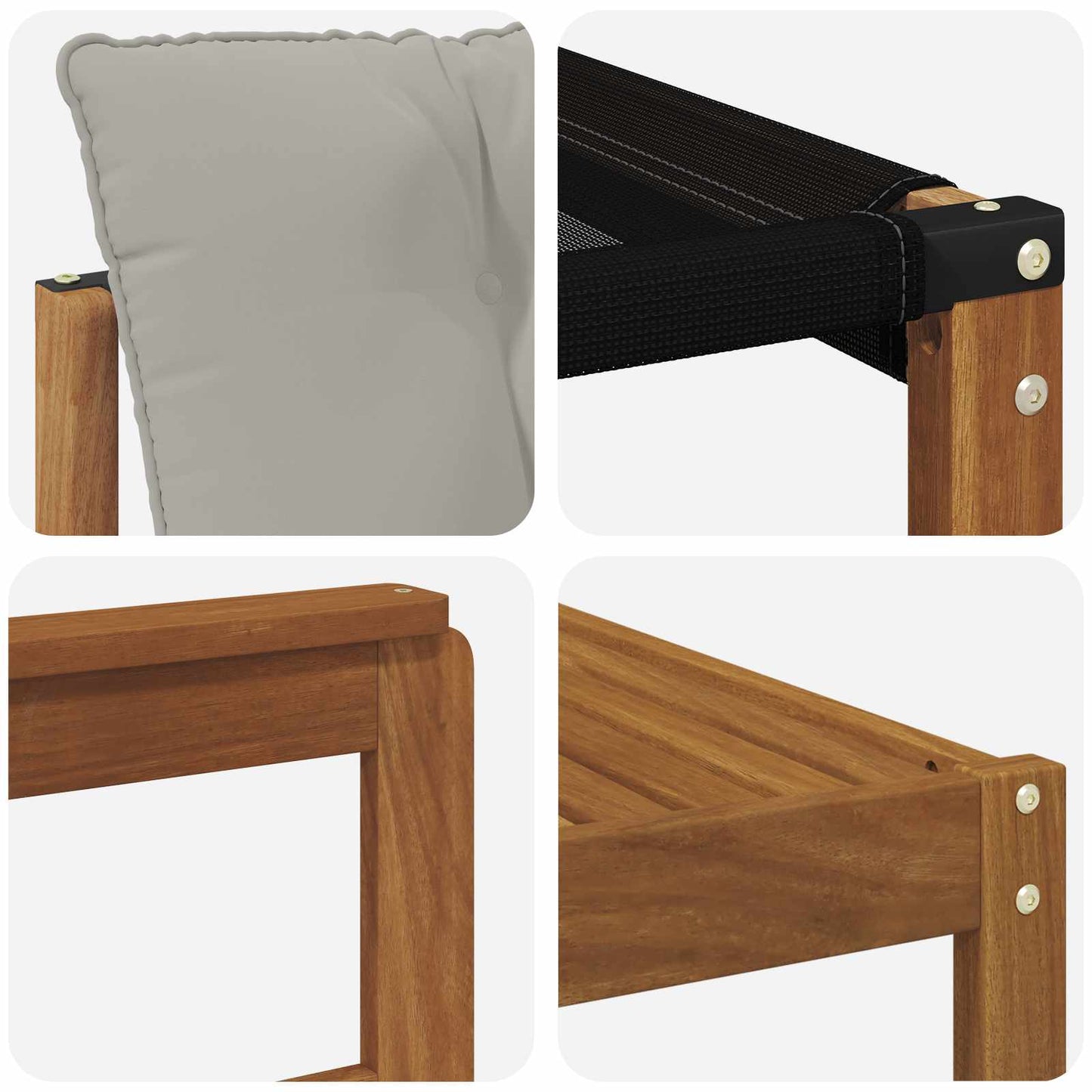 Set di divani da esterno 8 pcs Grigio Naturale e Chiaro