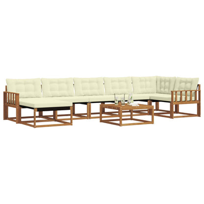 Set di divani da esterno con cuscino 22 pcs Naturale e Crema | homemem39