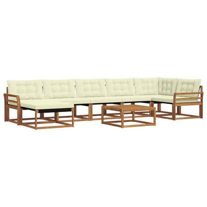 Set di divani da esterno con cuscino 22 pcs Naturale e Crema