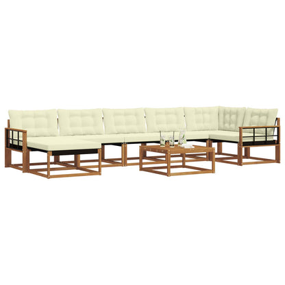 Set di divani da esterno con cuscino 22 pcs Naturale e Crema | homemem39