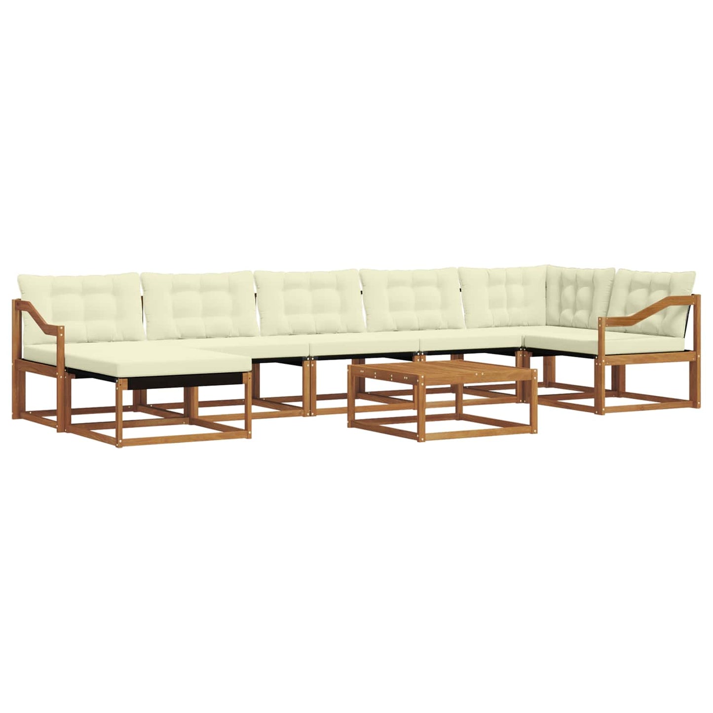 Set di divani da esterno con cuscino 22 pcs Naturale e Crema | homemem39