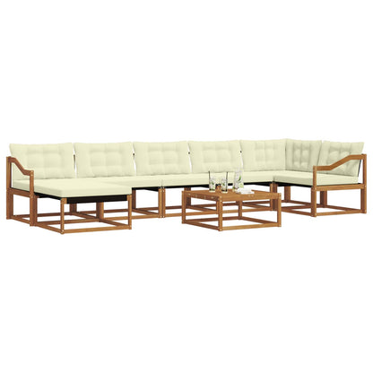 Set di divani da esterno con cuscino 22 pcs Naturale e Crema | homemem39