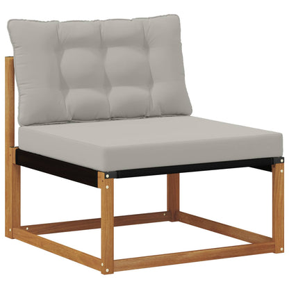Set di divani da esterno 8 pcs Grigio Naturale e Chiaro | homemem39