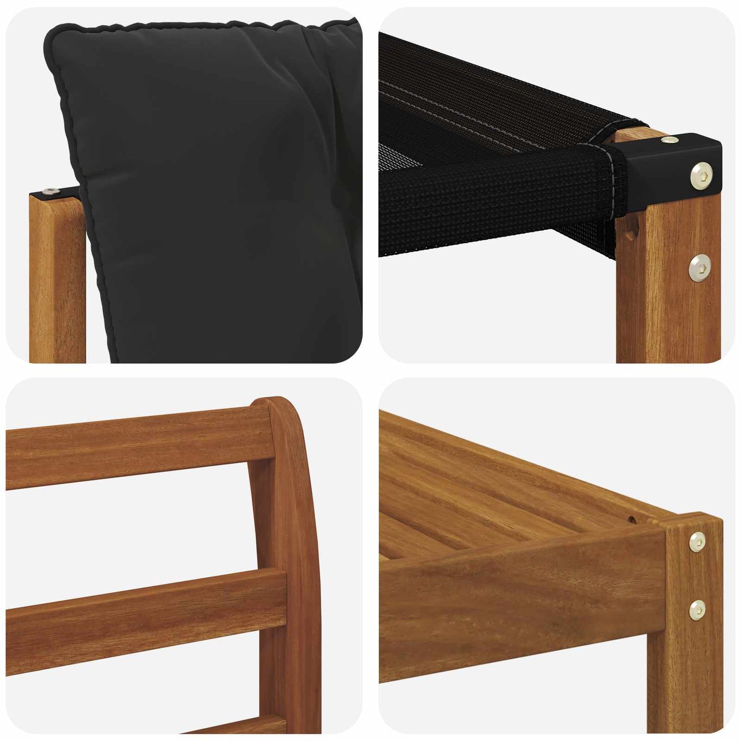 Set di divani da esterno con cuscino 11 pcs Naturale e Nero | homemem39