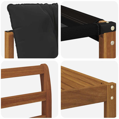 Set di divani da esterno con cuscino 11 pcs Naturale e Nero | homemem39