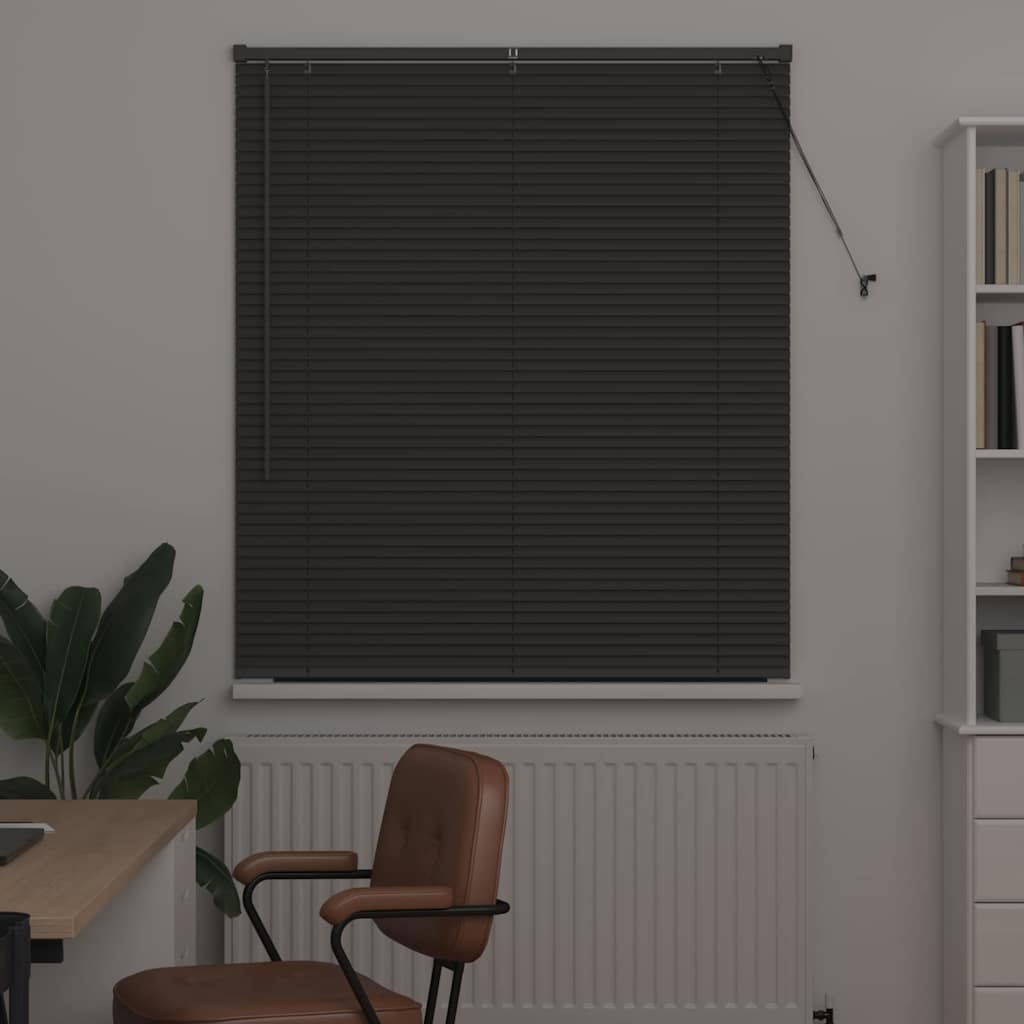 Tendaggi a veneziana Grigio scuro 130 x 110 cm Alluminio
