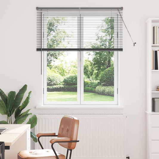 Tendaggi a veneziana Grigio scuro 130 x 115 cm Alluminio | homemem39