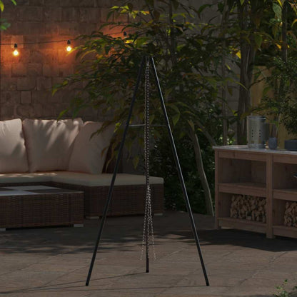 Treppiede da Campeggio Nero 92 x 92 x 151,5 cm Acciaio