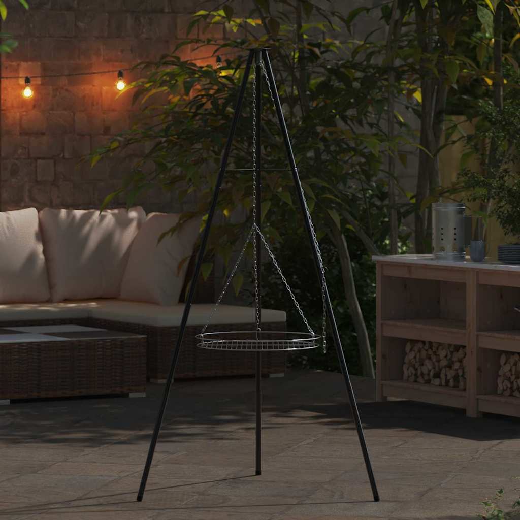 Treppiede da Campeggio 2 pcs Nero Acciaio | homemem39