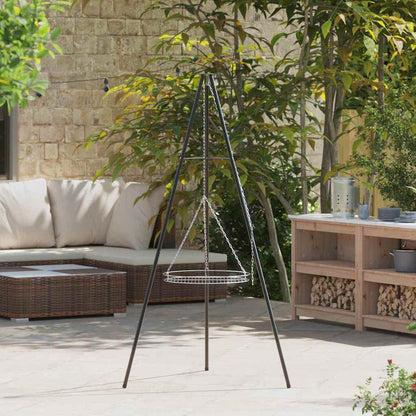 Treppiede da Campeggio 2 pcs Nero Acciaio | homemem39