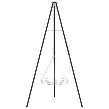 Treppiede da Campeggio 2 pcs Nero Acciaio | homemem39