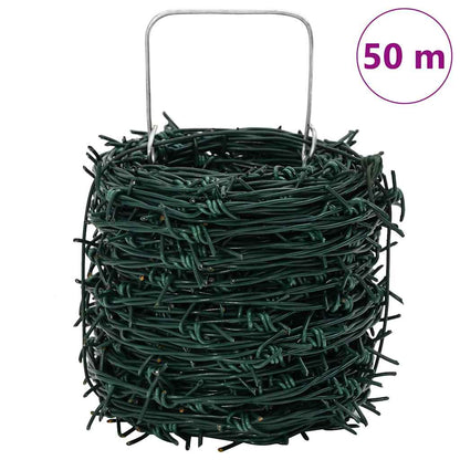 Fil di Ferro Spinato Verde 50 m Acciaio Zincato a Caldo | homemem39