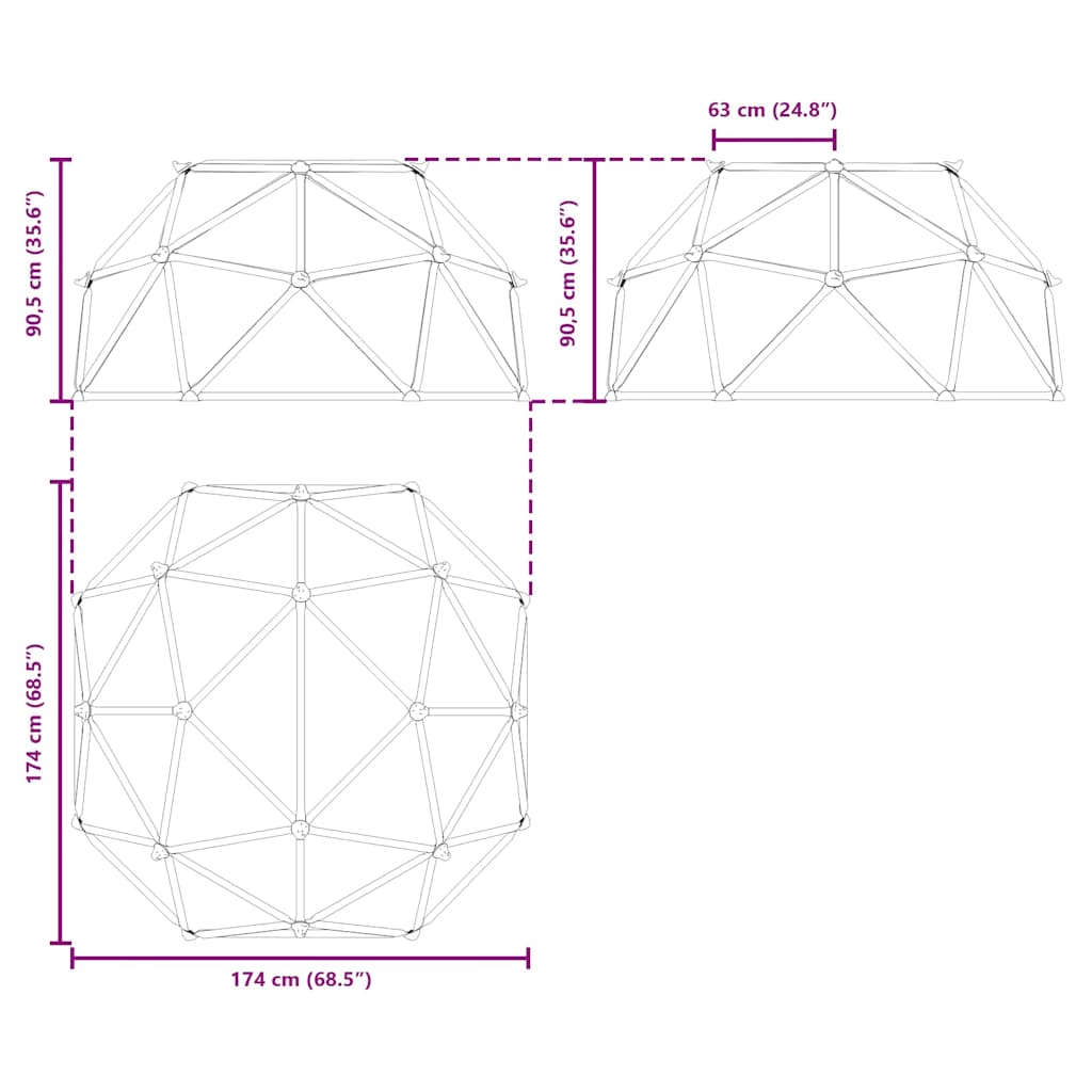 Dome da Arrampicata Blu Acciaio - homemem39