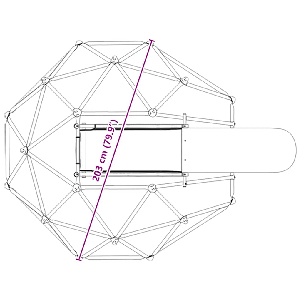 Dome per arrampicata per bambini Blu 6FT con Scivolo Acciaio | homemem39