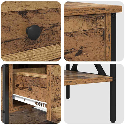 Comodino con cassetto Legno vecchio 40 x 42 x 45 cm | homemem39