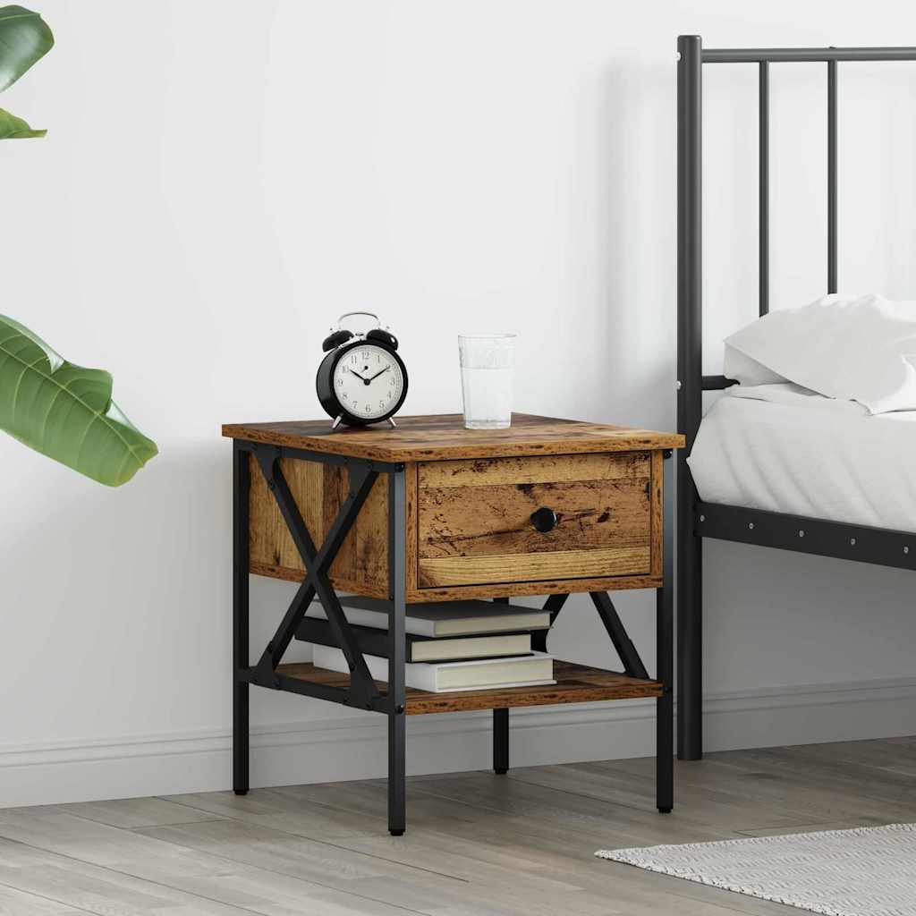 Comodino con cassetto Legno vecchio 40 x 42 x 45 cm | homemem39