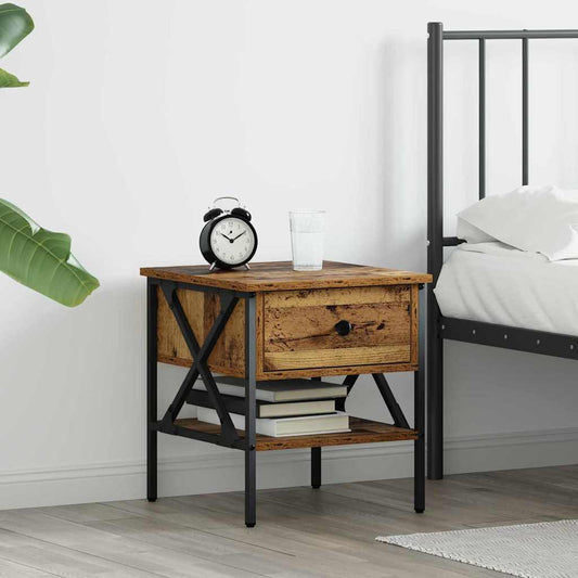 Comodino con cassetto Legno vecchio 40 x 42 x 45 cm | homemem39