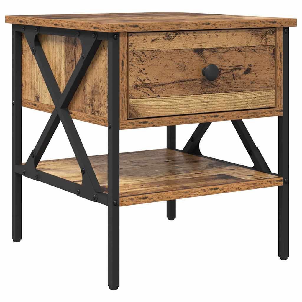 Comodino con cassetto Legno vecchio 40 x 42 x 45 cm