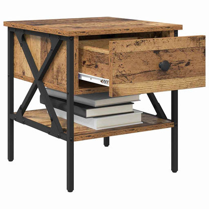 Comodino con cassetto Legno vecchio 40 x 42 x 45 cm | homemem39