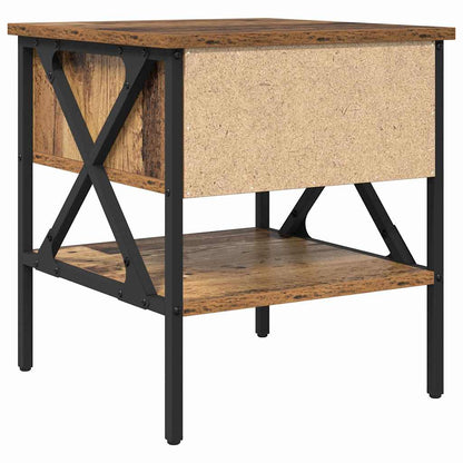 Comodino con cassetto 2 pcs Legno vecchio 40 x 42 x 45 cm | homemem39