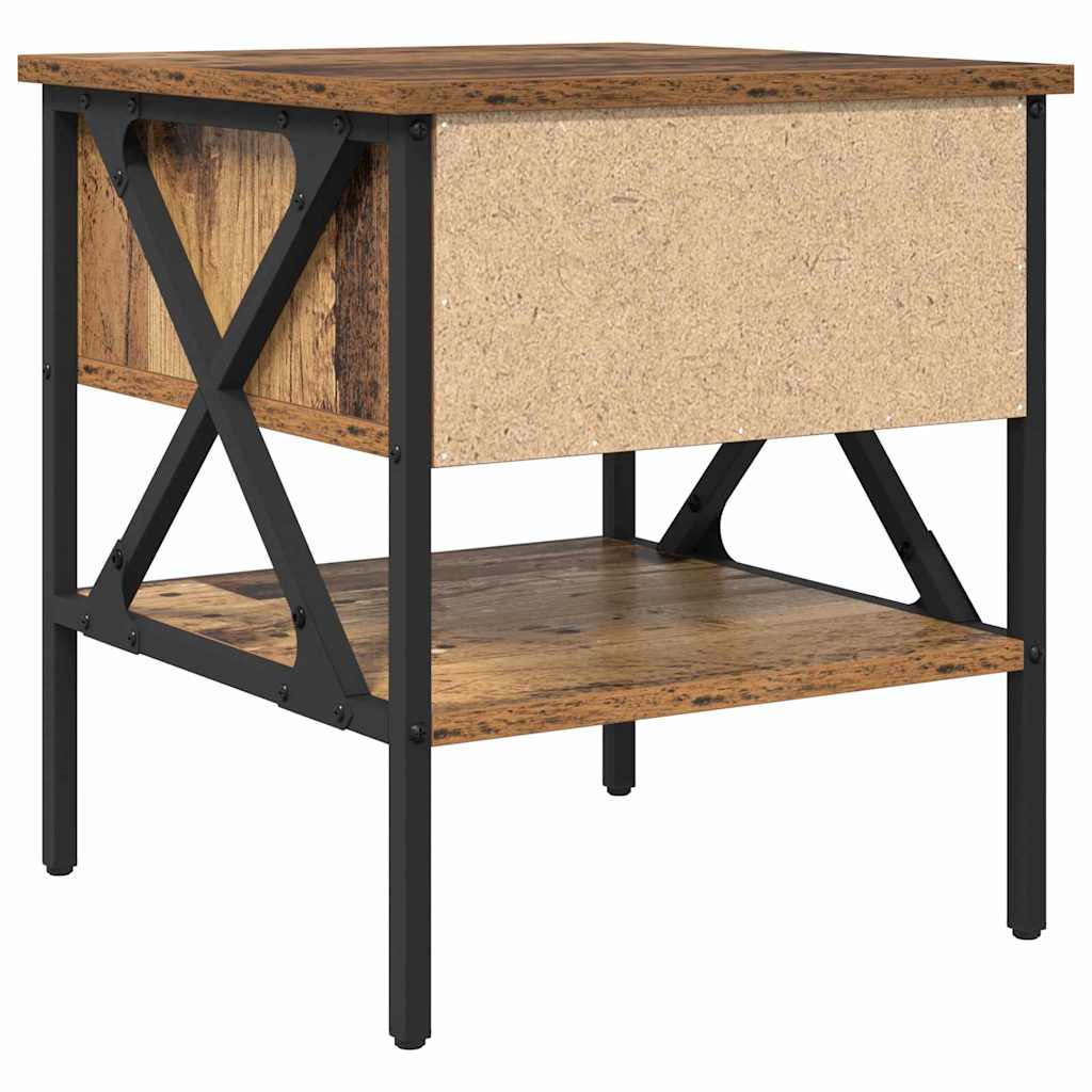 Comodino con cassetto 2 pcs Legno vecchio 40 x 42 x 45 cm