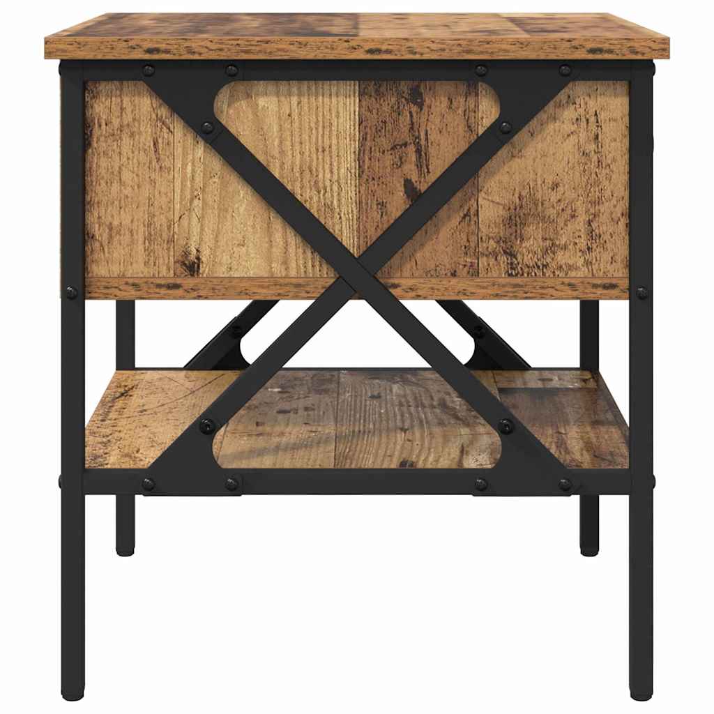 Comodino con cassetto 2 pcs Legno vecchio 40 x 42 x 45 cm | homemem39