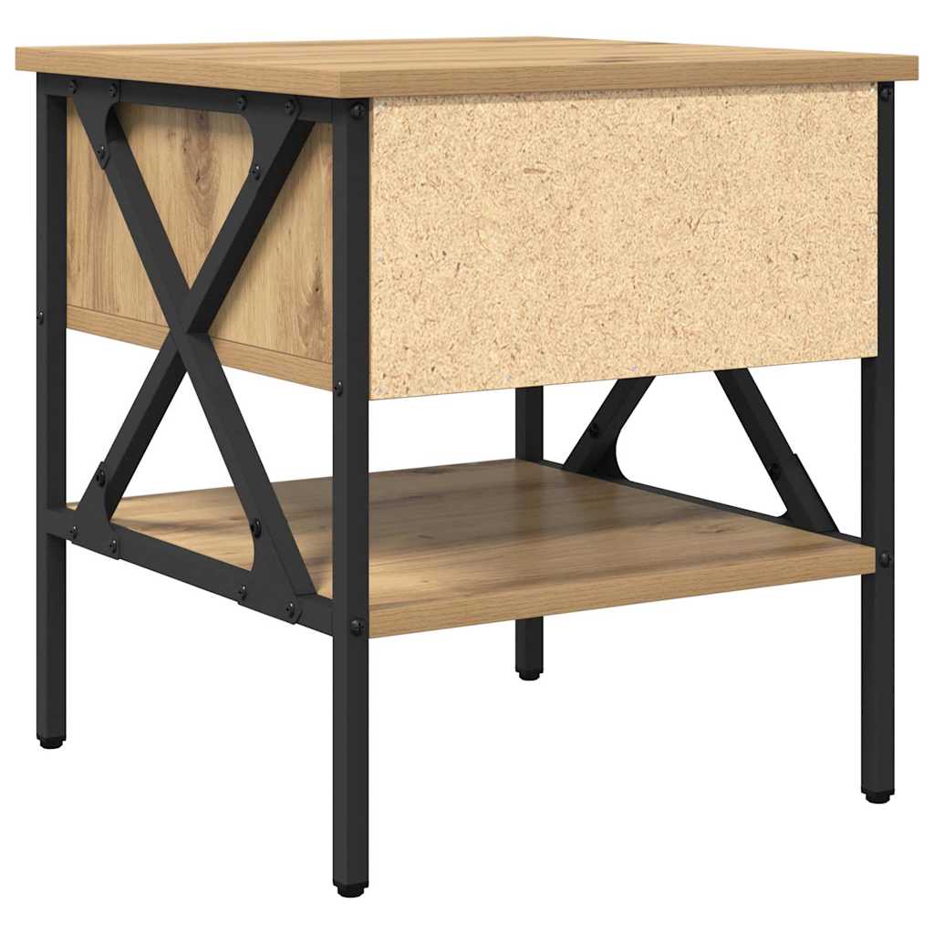 Comodino con cassetto rovere artigianale 40 x 42 x 45 cm | homemem39