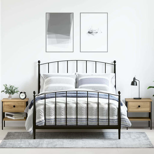 Comodino con cassetto 2 pcs rovere artigianale 40 x 42 x 45 cm | homemem39