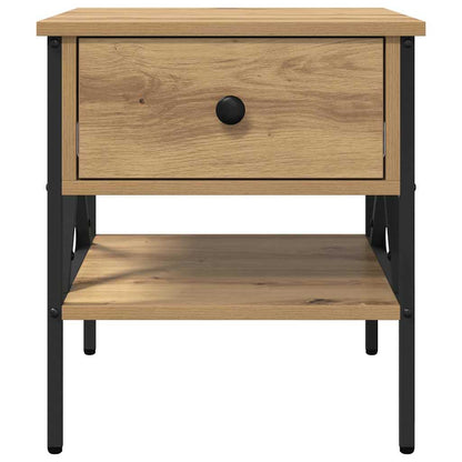 Comodino con cassetto 2 pcs rovere artigianale 40 x 42 x 45 cm | homemem39