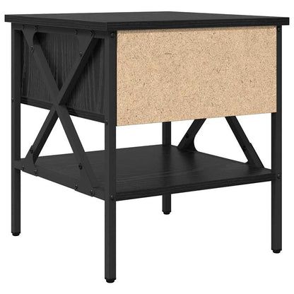Comodino con cassetto 2 pcs Rovere nero 40 x 42 x 45 cm | homemem39