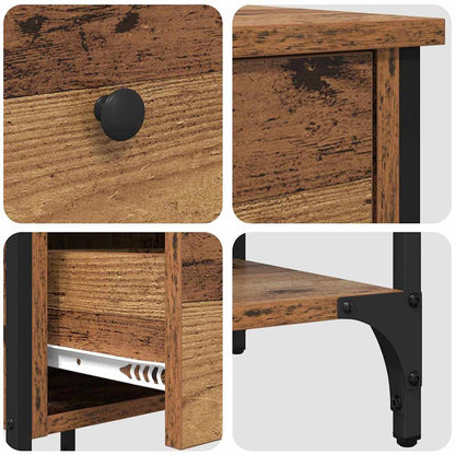 Armadio da Notte Marrone 33.5 x 36 x 70 cm Legno ingegnerizzato | homemem39