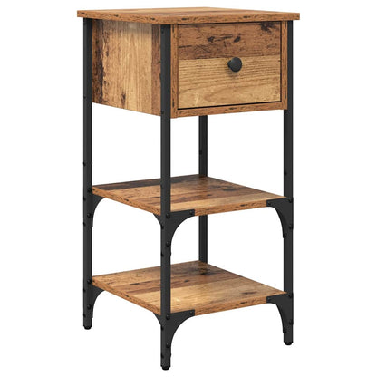 Armadio da Notte con cassetto 2 pcs Marrone 33.5 x 36 x 70 cm | homemem39
