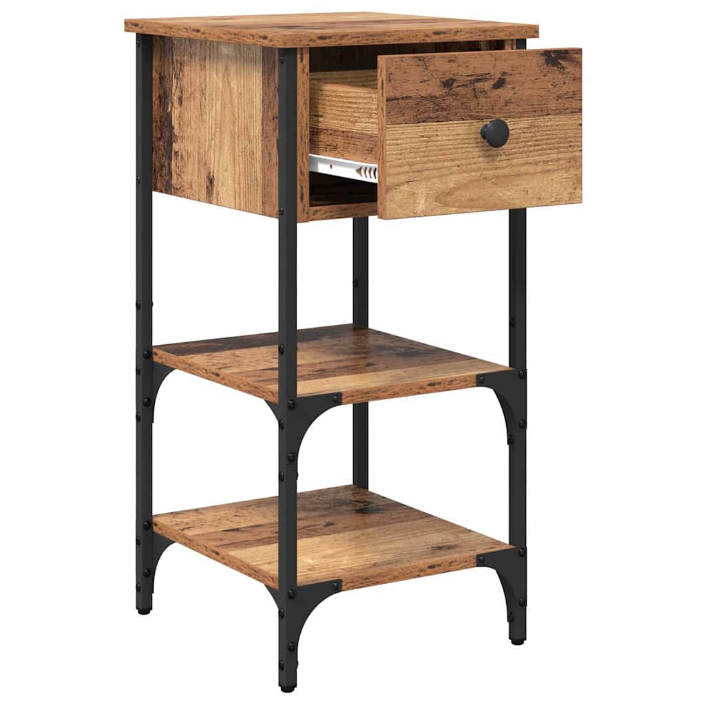 Armadio da Notte con cassetto 2 pcs Marrone 33.5 x 36 x 70 cm | homemem39