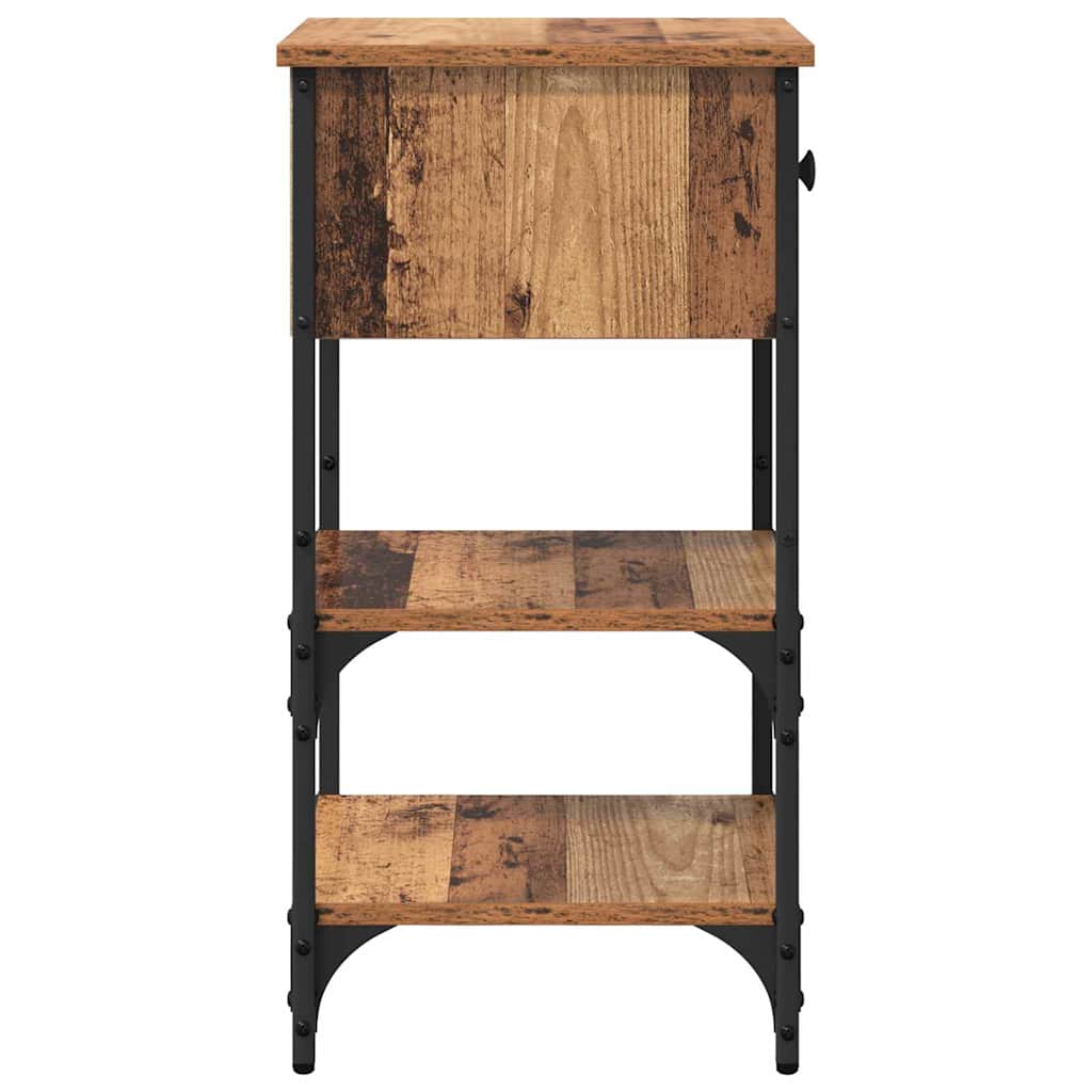 Armadio da Notte con cassetto 2 pcs Marrone 33.5 x 36 x 70 cm | homemem39